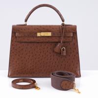 Hermes KELLY 32 Ostrich Handbag - Sold for $16,000 on 05-17-2026 (Lot 614).jpg